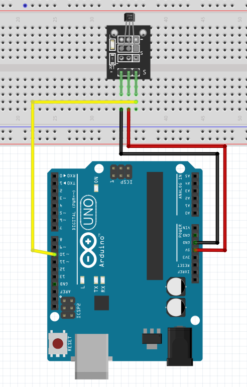 Hall effect sensor connection
