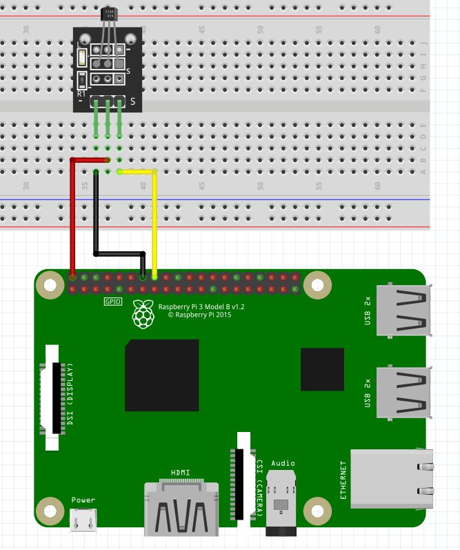 Hall effect sensor connection